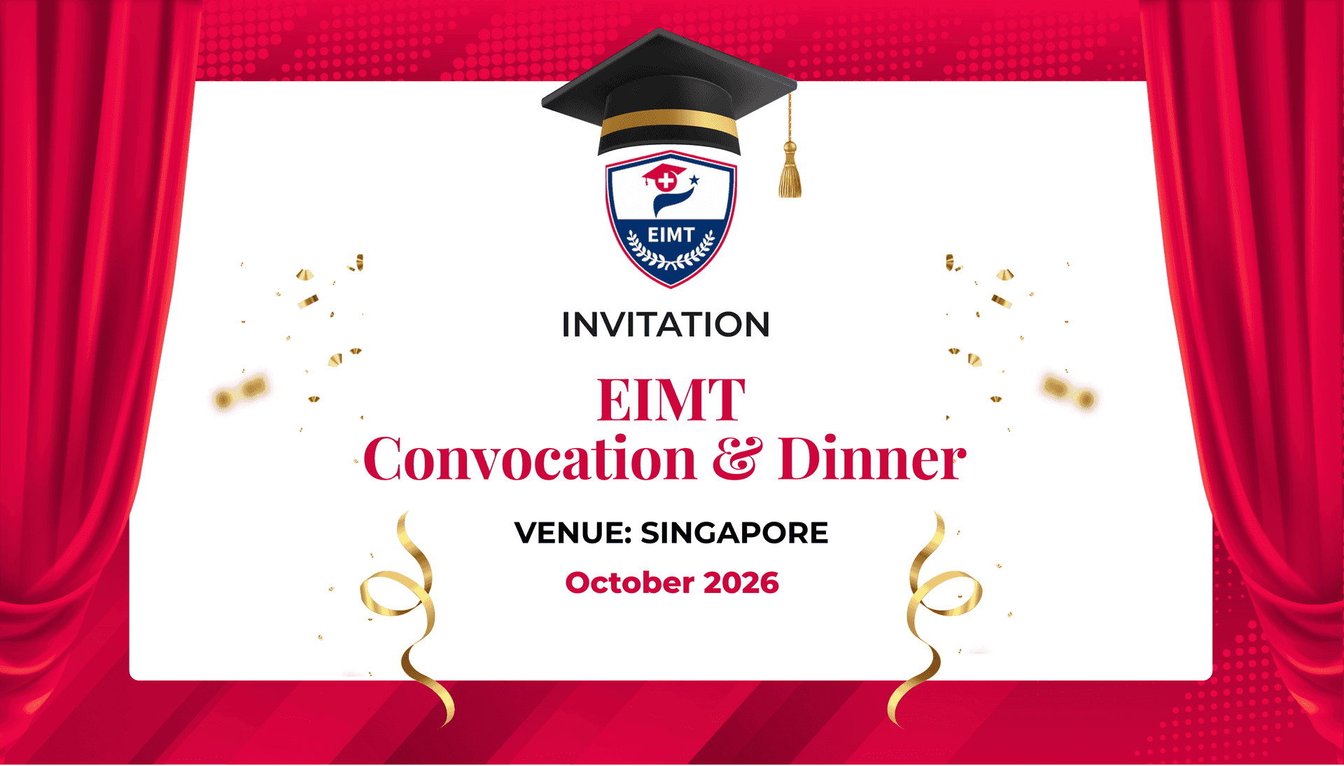 EIMT Convocation Singapore — October 2026