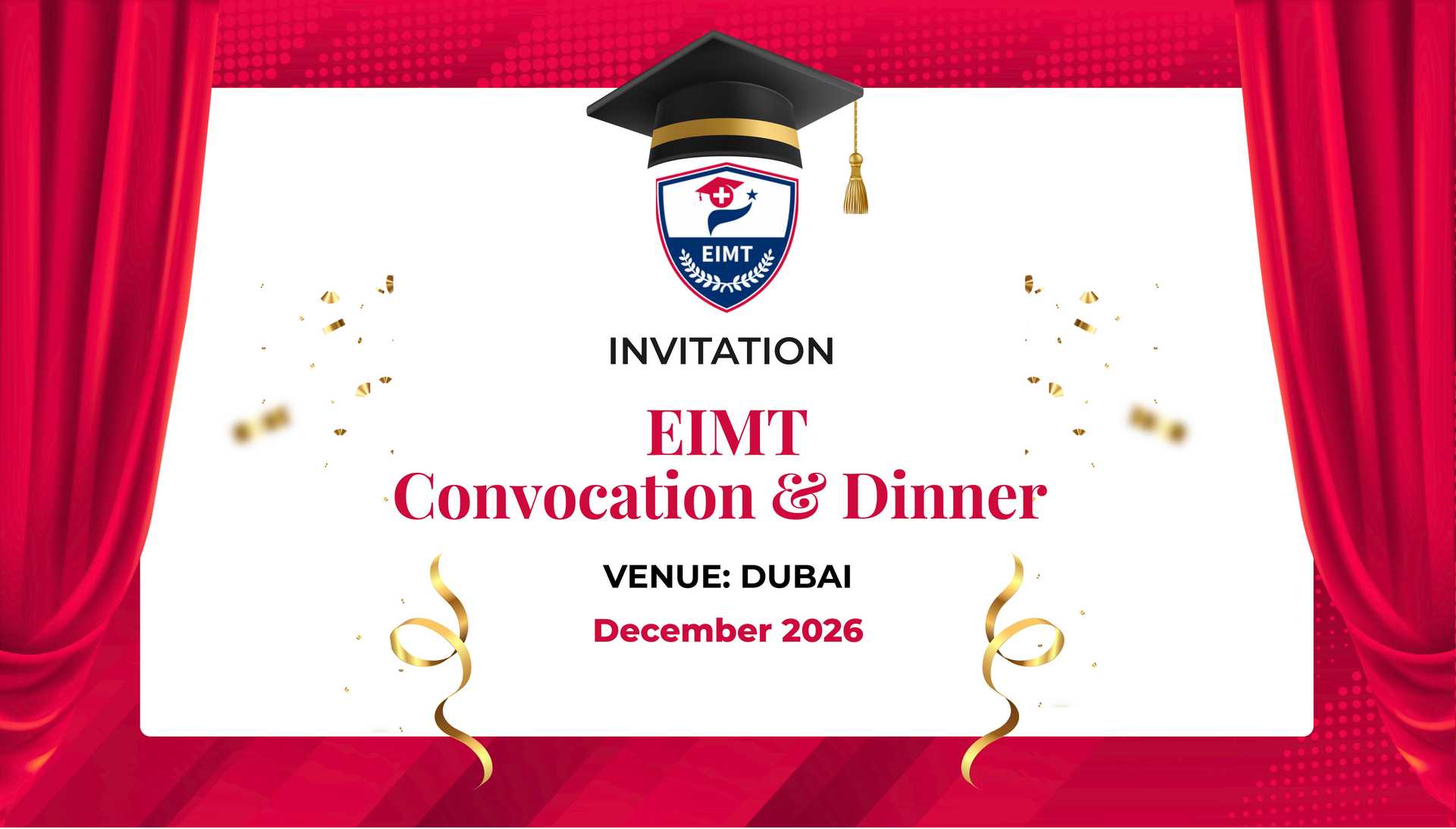 EIMT Convocation Dubai — December 2026